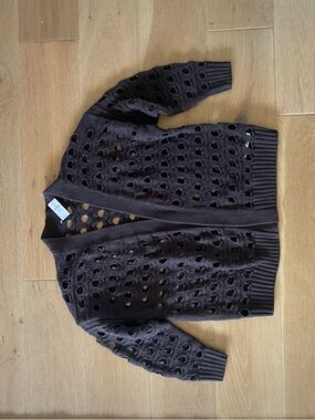 GAP Oversized Cutout Pointelle Cardigan NWT size S Petite